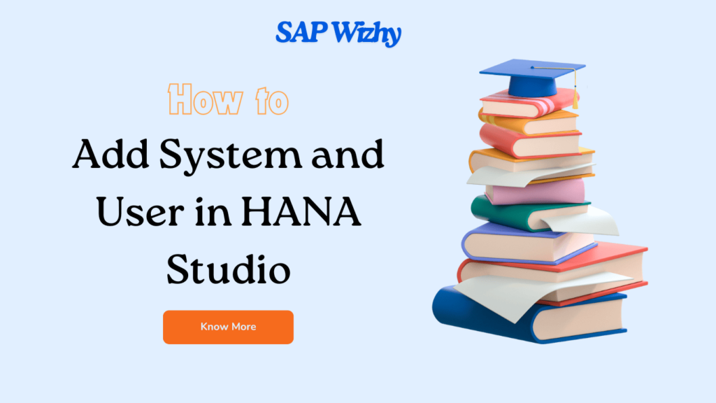 Add System and user in SAP HANA Studio
